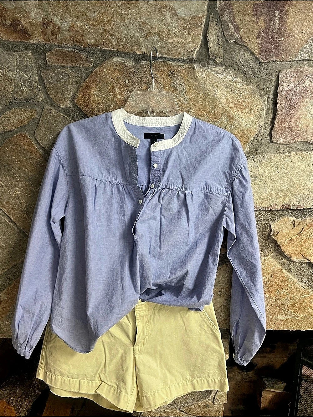 J.Crew Button Front Blouse in light blue Size 4